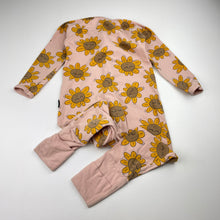 Load image into Gallery viewer, Girls Bonds, zip Wondersuit / zippy / romper, sunflowers, FUC, size 1,  