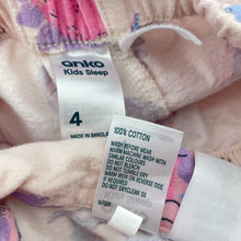 Load image into Gallery viewer, Girls Anko, flannel cotton winter pyjamas, dinosaurs, FUC, size 4,  