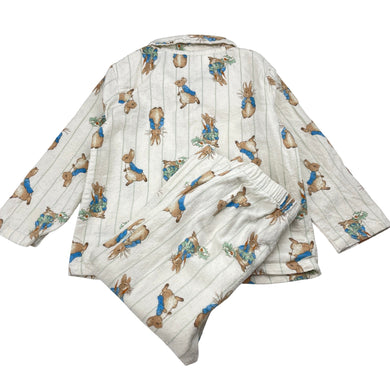 Unisex Peter Rabbit, flannel cotton winter pyjamas, FUC, size 2,  