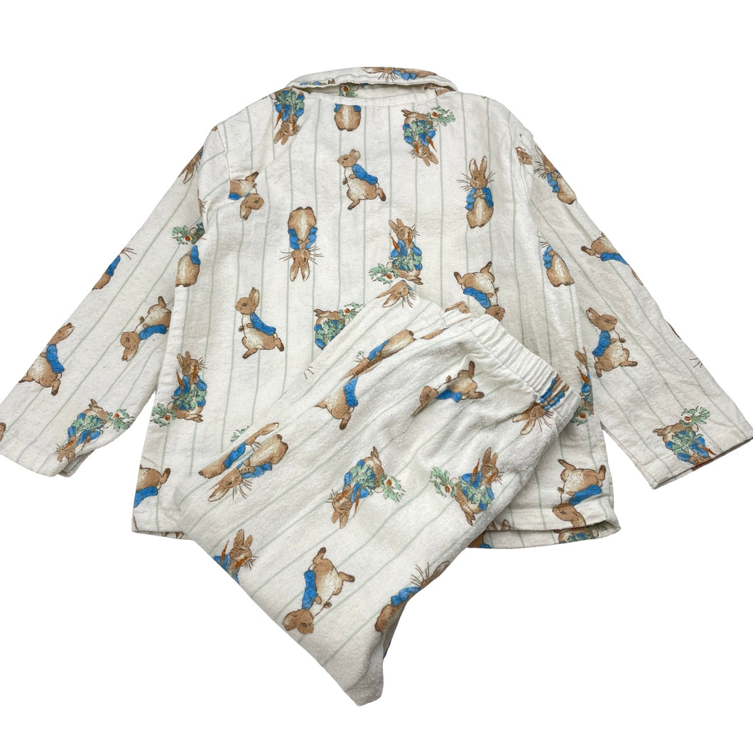 Unisex Peter Rabbit, flannel cotton winter pyjamas, FUC, size 2,  