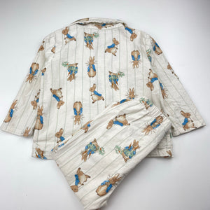 Unisex Peter Rabbit, flannel cotton winter pyjamas, FUC, size 2,  