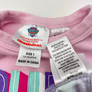 Girls Nickelodeon, Paw Patrol pyjamas, Skye & Everest, FUC, size 1,  