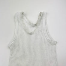 Load image into Gallery viewer, Unisex Bonds, white ribbed cotton singlet top, GUC, size 00,  