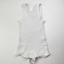 Load image into Gallery viewer, Unisex Bonds, white ribbed cotton singlet top, GUC, size 00,  