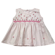 Load image into Gallery viewer, Girls embroidered, pink cotton top (no labels), armpit to armpit: 25cm, GUC, size 00,  