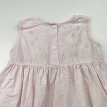Load image into Gallery viewer, Girls embroidered, pink cotton top (no labels), armpit to armpit: 25cm, GUC, size 00,  