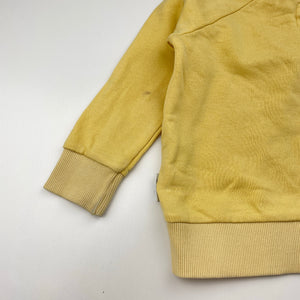 Unisex HUX, organic cotton sweater / jumper, marks front & sleeve, FUC, size 2,  