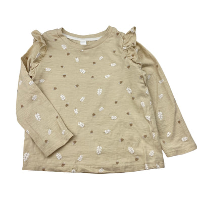 Girls Dymples, organic cotton long sleeve tee / top, EUC, size 2,  