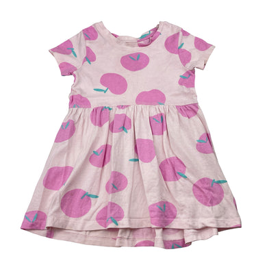 Girls Mango, pink cotton t-shirt dress, GUC, size 2, L: 46cm