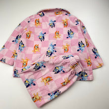 Load image into Gallery viewer, Girls Bluey, flannel cotton winter pyjamas, FUC, size 2,  