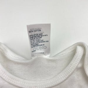 Unisex Anko, white cotton bodysuit / romper, EUC, size 000,  