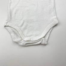 Load image into Gallery viewer, Unisex Anko, white cotton bodysuit / romper, EUC, size 000,  