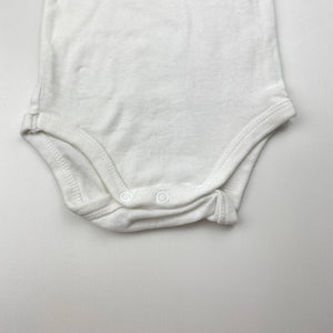 Unisex Anko, white cotton bodysuit / romper, EUC, size 000,  