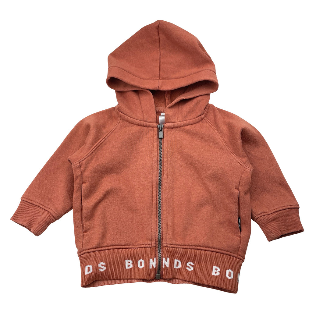 Unisex Bonds, fleece-lined zip hoodie sweater, FUC, size 0,  