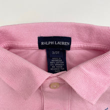 Load image into Gallery viewer, Girls Ralph Lauren, cotton box-pleat polo dress, small marks, FUC, size 3, L: 47cm