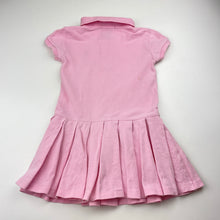 Load image into Gallery viewer, Girls Ralph Lauren, cotton box-pleat polo dress, small marks, FUC, size 3, L: 47cm