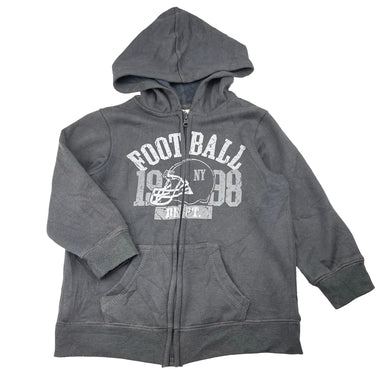 Boys H&T, grey fleece-lined zip hoodie sweater, GUC, size 4,  