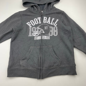 Boys H&T, grey fleece-lined zip hoodie sweater, GUC, size 4,  