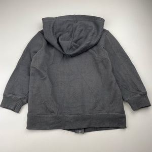 Boys H&T, grey fleece-lined zip hoodie sweater, GUC, size 4,  