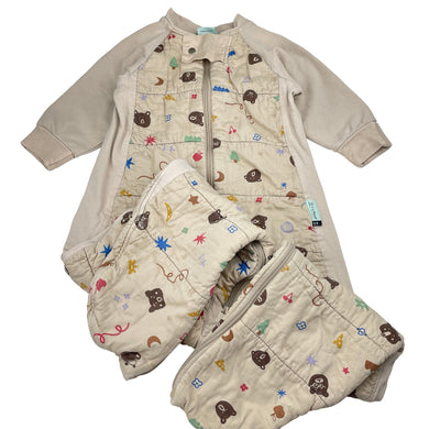 Unisex ergoPouch, 2.5 TOG organic cotton sleepsuit bag, GUC, size 2-4,  