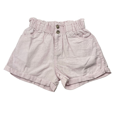 Girls David Jones, pink linen / viscose shorts elasticated, FUC, size 8,  
