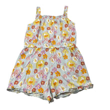 Load image into Gallery viewer, Girls floral, cotton summer playsuit (no size), armpit to armpit: 29cm,  shoulder to crotch: 51cm, GUC, size 5-6,  