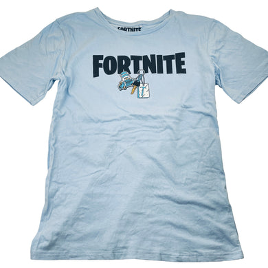 Boys FORTNITE, blue cotton tee / top, EUC, size 16,  