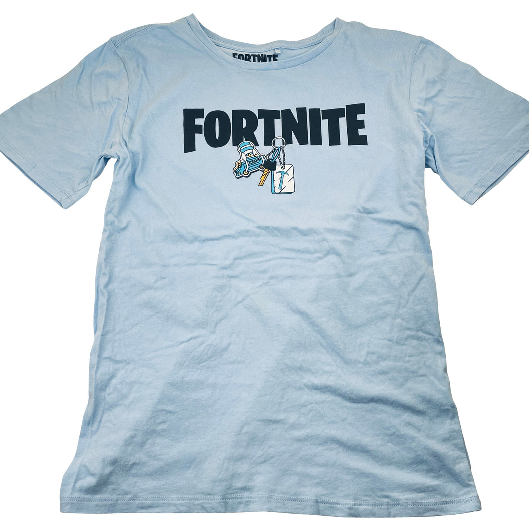 Boys FORTNITE, blue cotton tee / top, EUC, size 16,  
