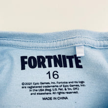 Load image into Gallery viewer, Boys FORTNITE, blue cotton tee / top, EUC, size 16,  