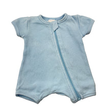 Load image into Gallery viewer, Boys Baby Berry, blue waffle cotton zip romper, GUC, size 0000,  