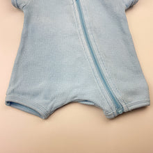 Load image into Gallery viewer, Boys Baby Berry, blue waffle cotton zip romper, GUC, size 0000,  