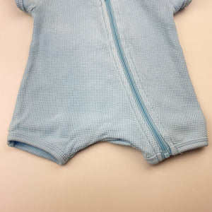 Boys Baby Berry, blue waffle cotton zip romper, GUC, size 0000,  