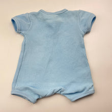 Load image into Gallery viewer, Boys Baby Berry, blue waffle cotton zip romper, GUC, size 0000,  