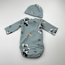 Load image into Gallery viewer, Boys H&amp;M, Disney Mickey Mouse organic cotton romper &amp; hat, EUC, size 0000,  
