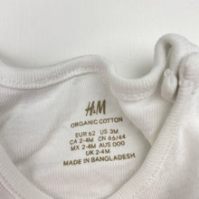 Load image into Gallery viewer, Girls H&amp;M, organic cotton bodysuit / romper, GUC, size 000,  