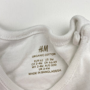 Girls H&M, organic cotton bodysuit / romper, GUC, size 000,  