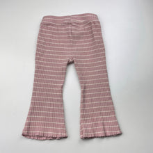 Load image into Gallery viewer, Girls Dymples, ribbed boot-cut leggings/bottoms, elasticated, FUC, size 1,  