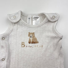 Load image into Gallery viewer, Unisex Dymples, ribbed singletsuit romper, bear, GUC, size 0000,  