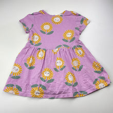 Load image into Gallery viewer, Girls Mango, cotton casual dress, sunflowers, GUC, size 1, L: 38cm