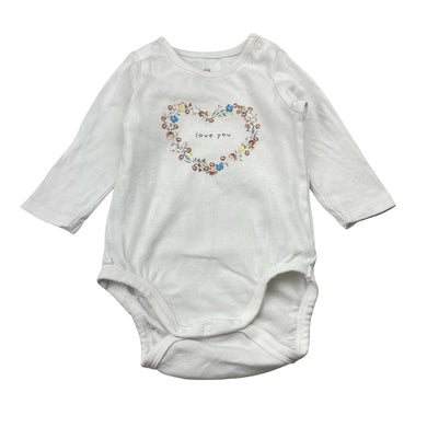 Girls H&M, organic cotton bodysuit / romper, GUC, size 000,  