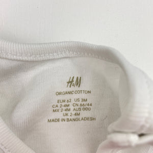 Girls H&M, organic cotton bodysuit / romper, GUC, size 000,  