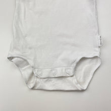 Load image into Gallery viewer, Unisex Bonds, white stretchy singlestsuit romper, GUC, size 0000,  