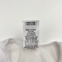 Load image into Gallery viewer, Unisex Bonds, white stretchy singlestsuit romper, GUC, size 0000,  