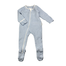 Load image into Gallery viewer, Unisex Purebaby, organic cotton zip coverall / romper, EUC, size 000,  