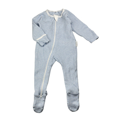 Unisex Purebaby, organic cotton zip coverall / romper, EUC, size 000,  