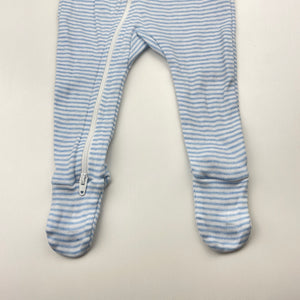 Unisex Purebaby, organic cotton zip coverall / romper, EUC, size 000,  