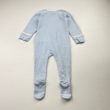 Load image into Gallery viewer, Unisex Purebaby, organic cotton zip coverall / romper, EUC, size 000,  