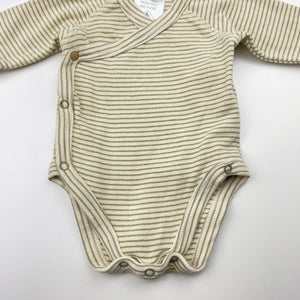 Unisex SUSUKOSHI, stretchy organic cotton blend bodysuit / romper, FUC, size 0000,  