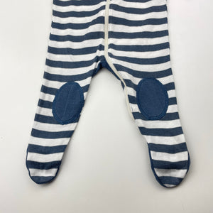 Unisex Gaia, organic cotton zip coverall / romper, wash fade, FUC, size 000,  