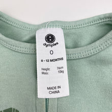 Load image into Gallery viewer, Boys Dymples, organic cotton zip coverall / romper, FUC, size 0,  